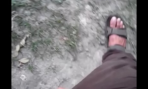 Outdoor Indian Cock jerk coupled with flash