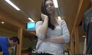 Exotic Strikes Teen Pussy At Bowling Suiting Possibly manlike to a T While BF Cuckolds