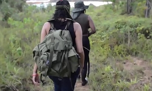 Crazy Latina jungle gang captures and fucks exotic males