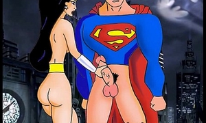 Batman and Superman famous toons lovemaking