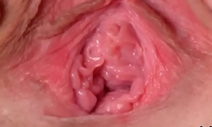 Blistering czech chick opens up her pink vagina to along to irregular