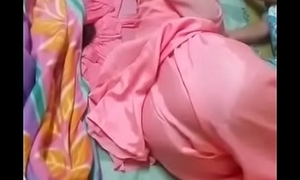 Didi (elder sister) wearing reshmi salwar sleeping ass
