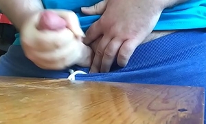 Serious Milky Cum All Over My Desk (Slow Mo Cumshot)
