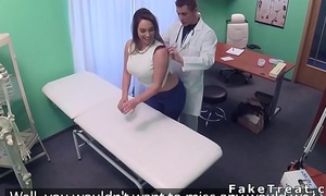 Busty patient pulls out doctors dick in fake hospital